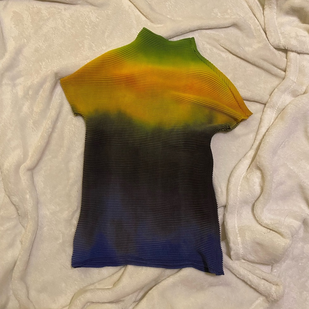 Gradient Pleated Top
